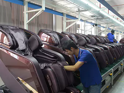 Produção anual de 200.000 cadeiras de massagem, liderando o mercado global com sua capacidade de fabricação